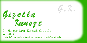 gizella kunszt business card